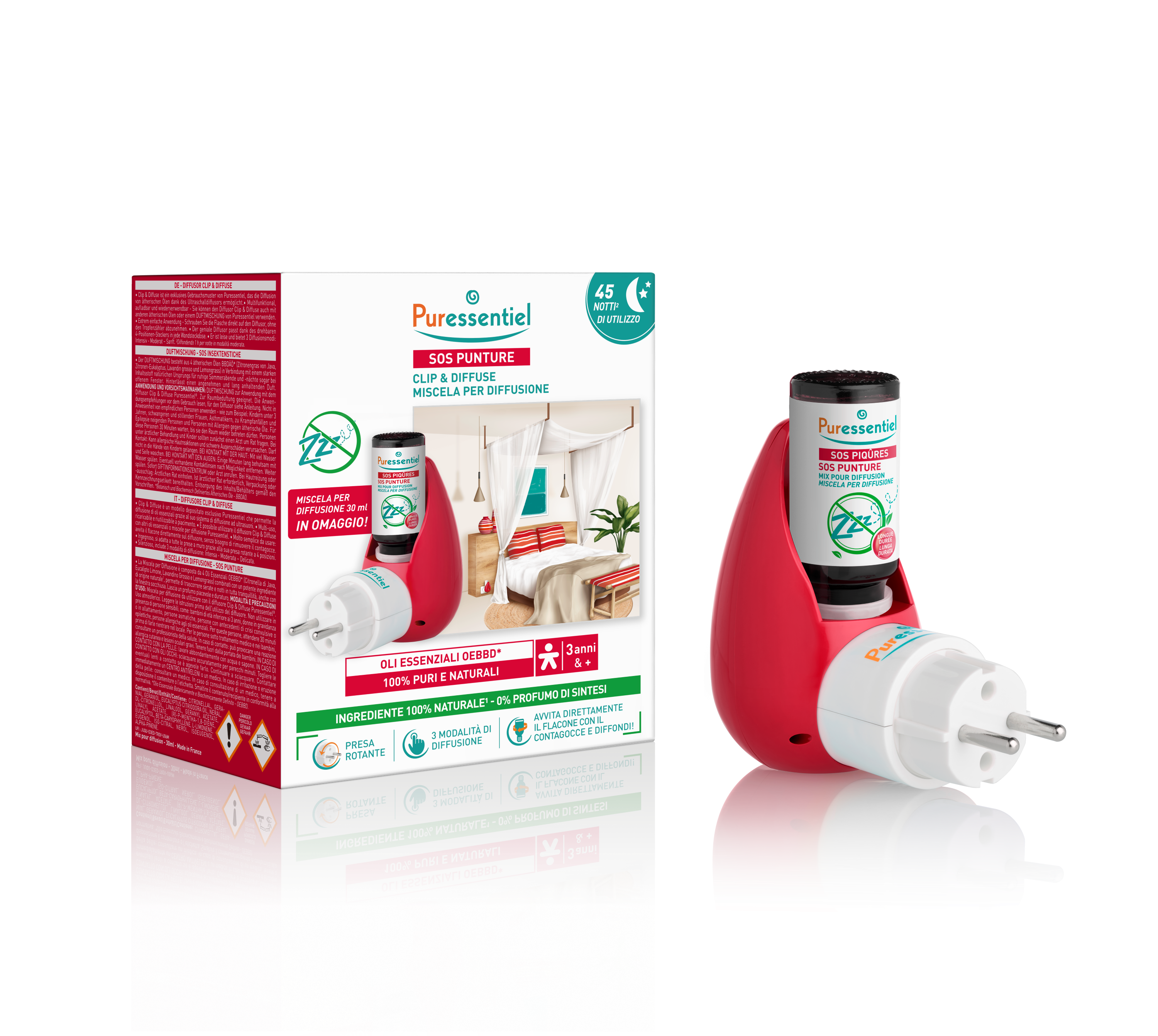 Cofanetto SOS PUNTURE Diffusore Clip &amp; Diffuse + Miscela